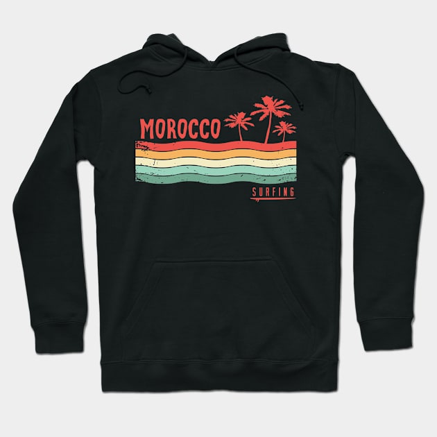 Morocco surfing Hoodie by SerenityByAlex